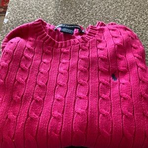 Ralph Lauren dark pink cotton sweater, size M.